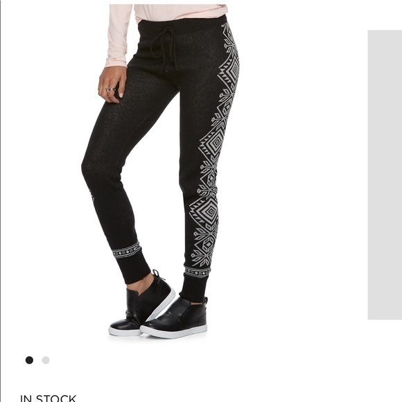 SO Pants - SO sweater leggings mid rise Medium black / gray NEW